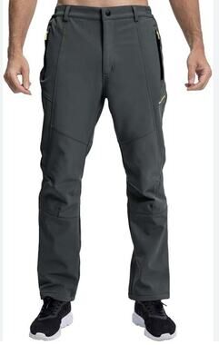 MAGCOMSEN Winter Pants with 3 Pockets Snow Ski Pants Fleece Lined Hiking Pants S
